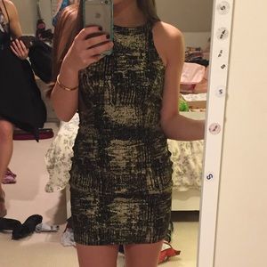 Black and gold party dress
